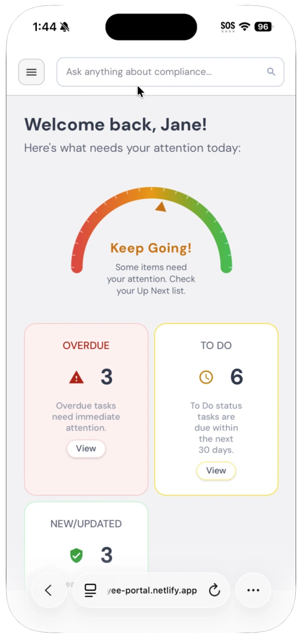 Employee Portal Mockup