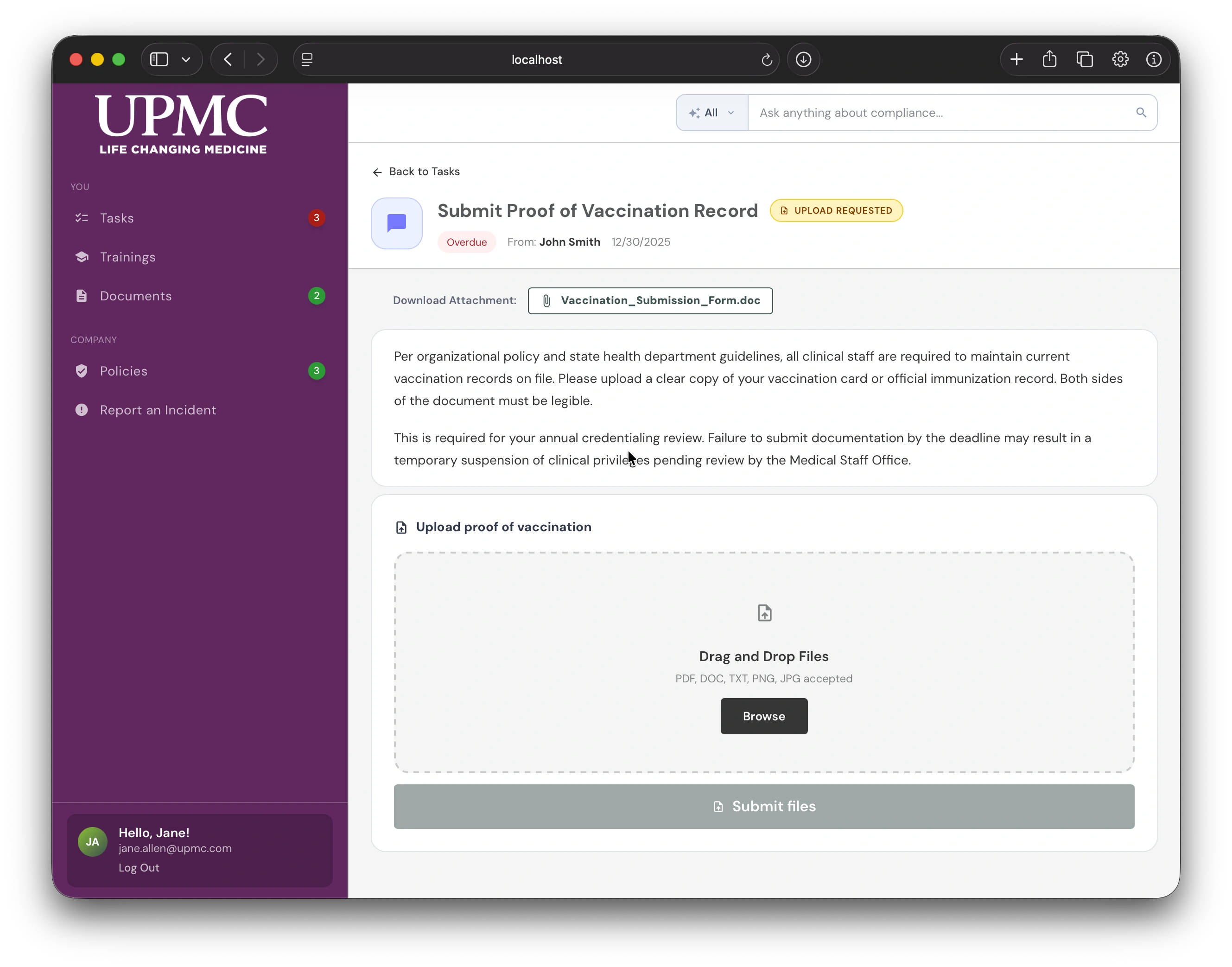 Employee Portal Mockup